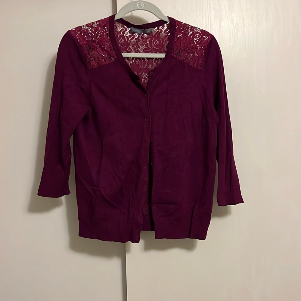 Octavia | lace back and shoulder cardigan | M | gently used condition